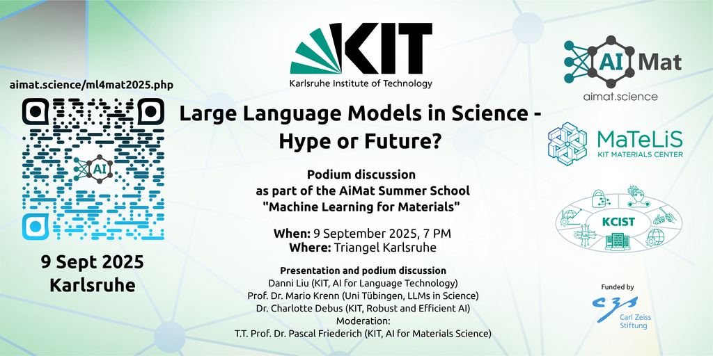 Flyer for the podium discussion on large language models in science