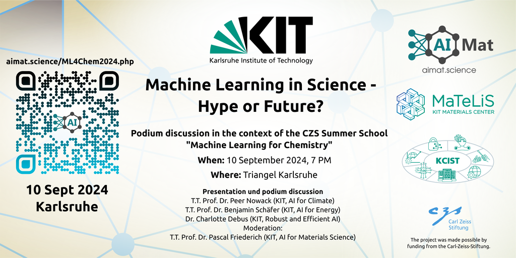 Flyer of the panel discussion "ML - hype or future?".