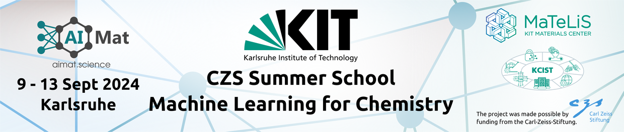 Banner of the CZS Summer School on Machine Learning for Chemistry 2024.