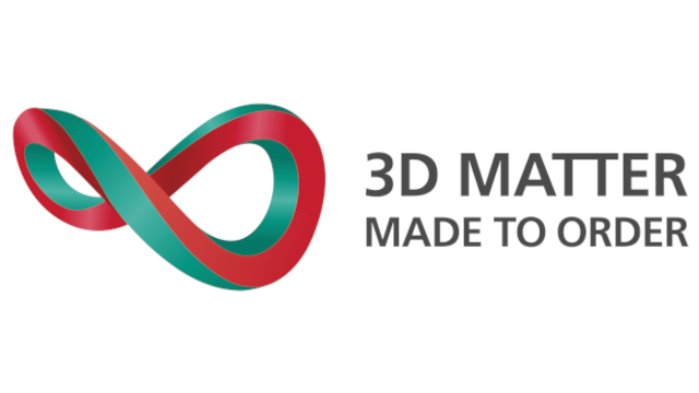 The 3DMM2O Logo: a red-and-green Mobius strip with the text "3D MATTER MADE TO ORDER".